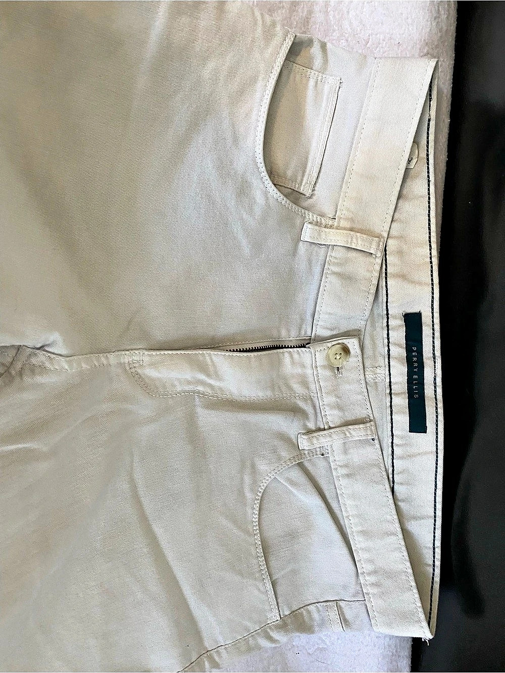 Perry Ellis Slim Fit Stretch Pants white Waist 32x30